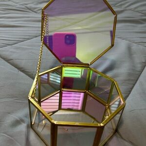 Gold and Purple Octagonal Jewelry Box